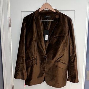 Brown velvet rag & bone blazer
